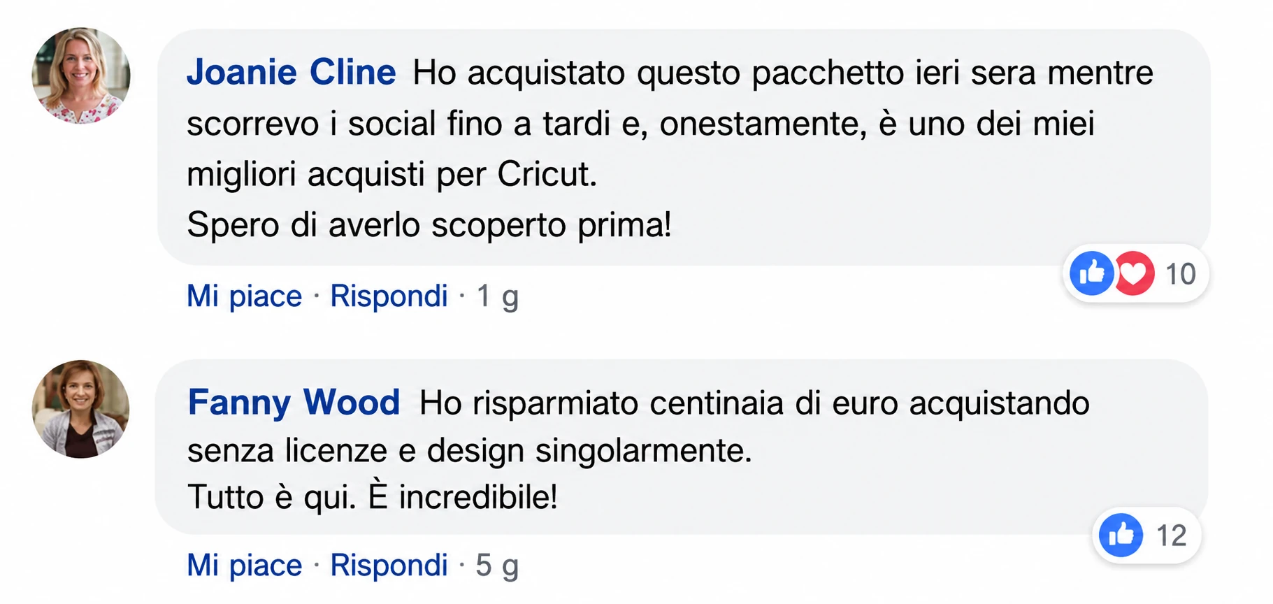Testimonianze di clienti — Joanie e Fanny